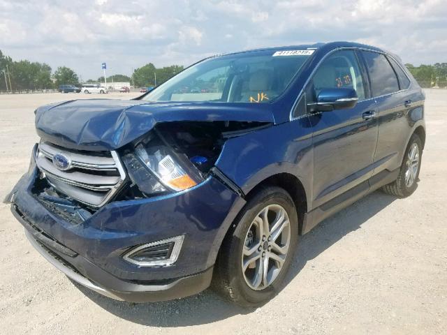 2FMPK3K91HBB75546 - 2017 FORD EDGE TITAN BLUE photo 2