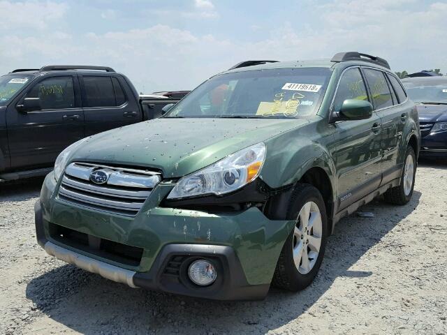 4S4BRDKC8D2277322 - 2013 SUBARU OUTBACK 3. GREEN photo 2