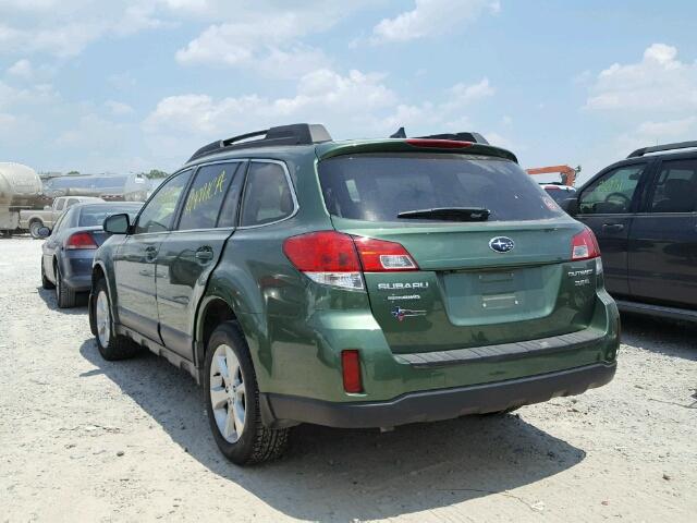 4S4BRDKC8D2277322 - 2013 SUBARU OUTBACK 3. GREEN photo 3