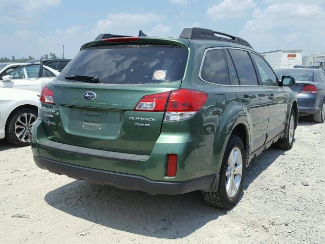 4S4BRDKC8D2277322 - 2013 SUBARU OUTBACK 3. GREEN photo 4