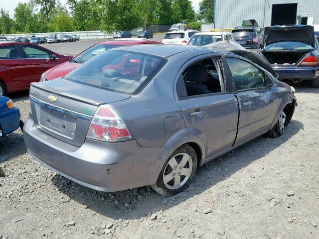 KL1TD5DE5BB122999 - 2011 CHEVROLET AVEO LS GRAY photo 4