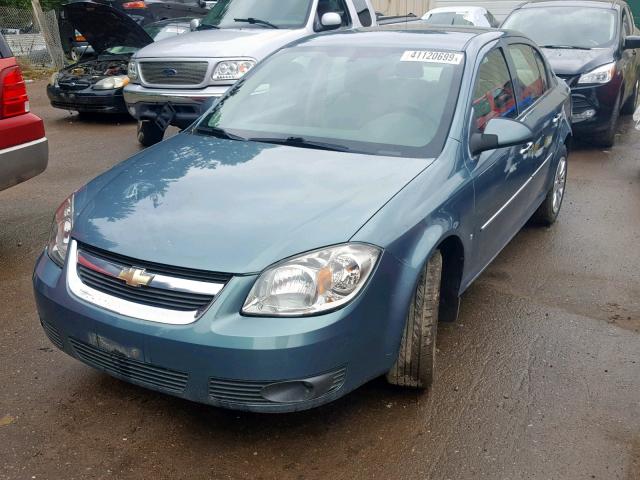 1G1AL58H197234504 - 2009 CHEVROLET COBALT LT GREEN photo 2