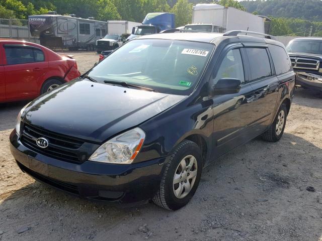 KNDMG4C30A6325398 - 2010 KIA SEDONA LX BLACK photo 2