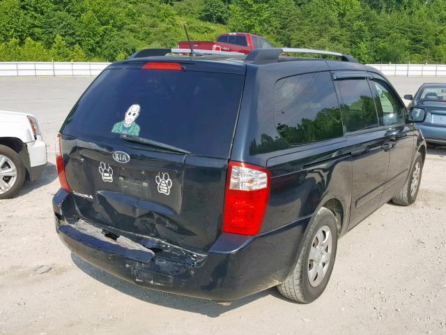 KNDMG4C30A6325398 - 2010 KIA SEDONA LX BLACK photo 4