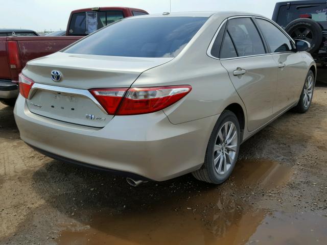 4T1BD1FK8FU147837 - 2015 TOYOTA CAMRY HYBR TAN photo 4