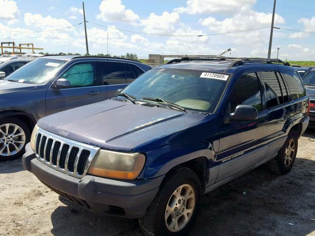 1J4GX48S51C661167 - 2001 JEEP GRAND CHER BLUE photo 2