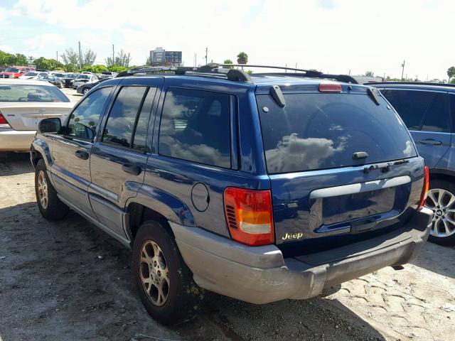 1J4GX48S51C661167 - 2001 JEEP GRAND CHER BLUE photo 3