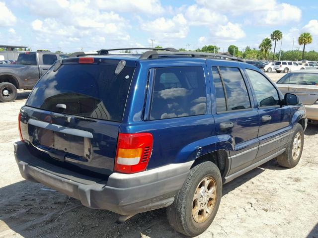 1J4GX48S51C661167 - 2001 JEEP GRAND CHER BLUE photo 4