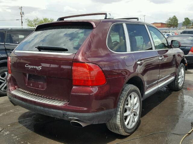 WP1AA29P44LA22597 - 2004 PORSCHE CAYENNE BURGUNDY photo 4