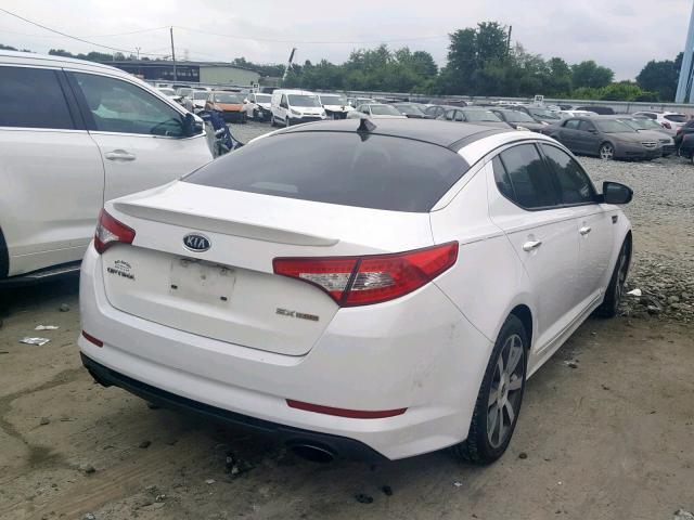 KNAGR4A62B5095498 - 2011 KIA OPTIMA SX WHITE photo 4