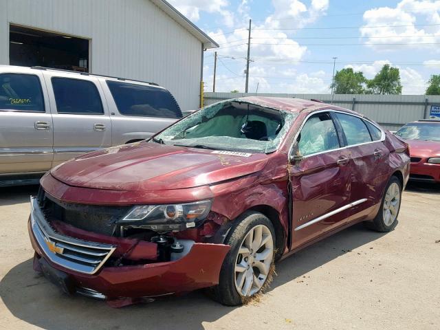 2G1145S36G9189470 - 2016 CHEVROLET IMPALA LTZ RED photo 2