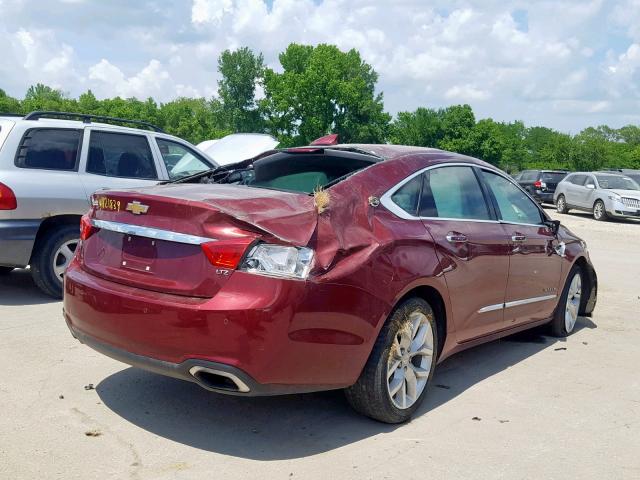 2G1145S36G9189470 - 2016 CHEVROLET IMPALA LTZ RED photo 4