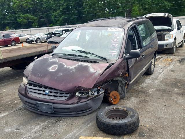 2P4GP25R1VR439116 - 1997 PLYMOUTH VOYAGER BURGUNDY photo 2