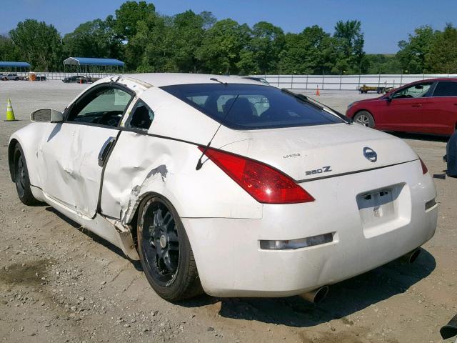 JN1AZ34D16M300627 - 2006 NISSAN 350Z COUPE WHITE photo 3