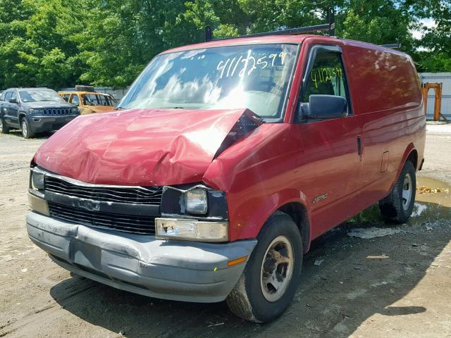 1GCDM19W9WB115017 - 1998 CHEVROLET ASTRO RED photo 2