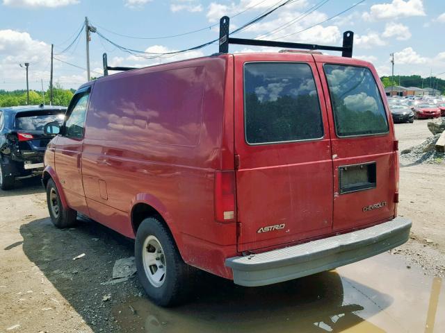 1GCDM19W9WB115017 - 1998 CHEVROLET ASTRO RED photo 3