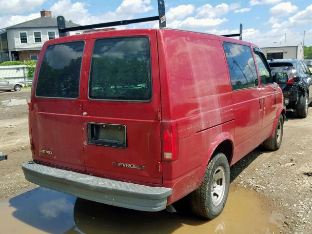 1GCDM19W9WB115017 - 1998 CHEVROLET ASTRO RED photo 4