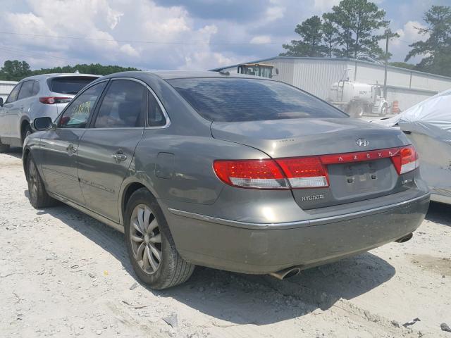 KMHFC46F37A236176 - 2007 HYUNDAI AZERA SE GOLD photo 3