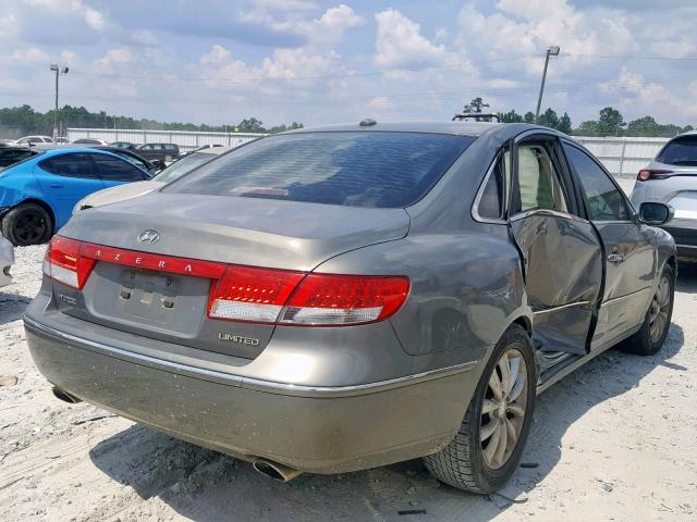 KMHFC46F37A236176 - 2007 HYUNDAI AZERA SE GOLD photo 4