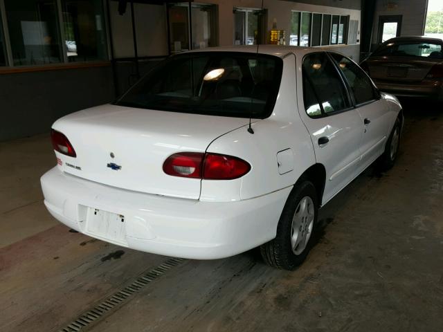 1G1JC524217225059 - 2001 CHEVROLET CAVALIER B WHITE photo 4