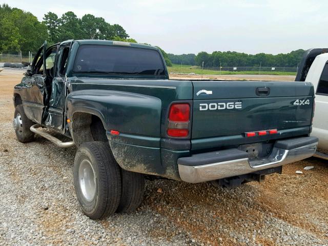 1B7MF336X1J605365 - 2001 DODGE RAM 3500 GREEN photo 3