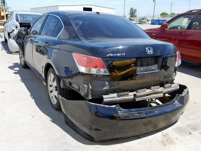 1HGCP26889A108280 - 2009 HONDA ACCORD EXL BLACK photo 3