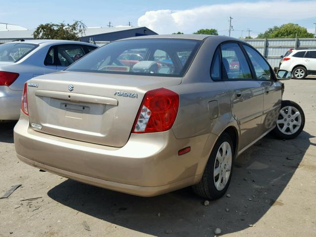 KL5JD52Z04K032416 - 2004 SUZUKI FORENZA S TAN photo 4