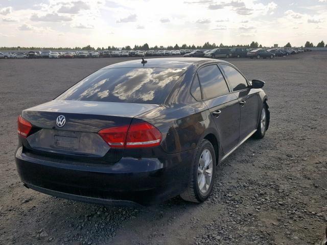 1VWAP7A39CC054821 - 2012 VOLKSWAGEN PASSAT S BLACK photo 4