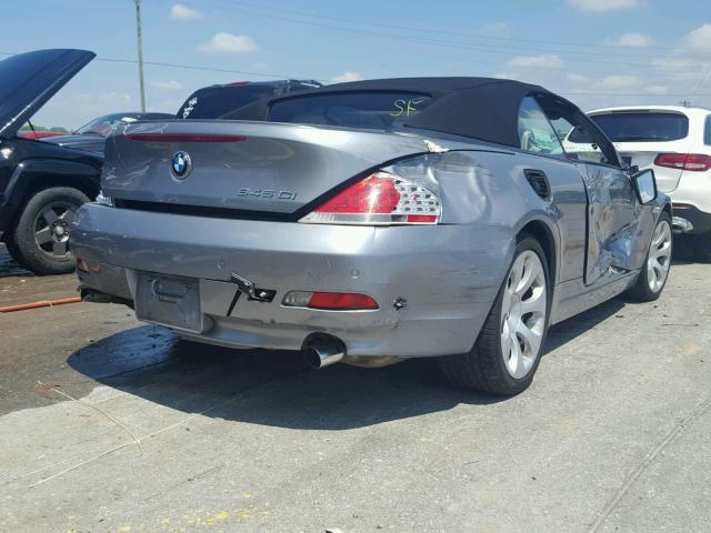 WBAEK734X4B260498 - 2004 BMW 645 CI AUT GRAY photo 4