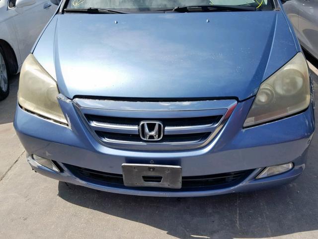 5FNRL38855B062769 - 2005 HONDA ODYSSEY TO BLUE photo 9