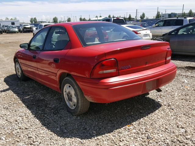 1P3ES47C1SD339062 - 1995 PLYMOUTH NEON HIGHL RED photo 3