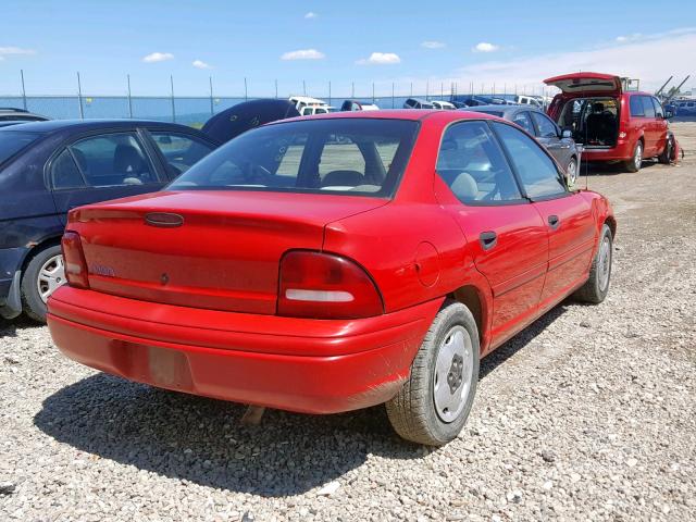 1P3ES47C1SD339062 - 1995 PLYMOUTH NEON HIGHL RED photo 4