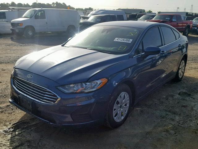 3FA6P0G73KR132106 - 2019 FORD FUSION S BLUE photo 2