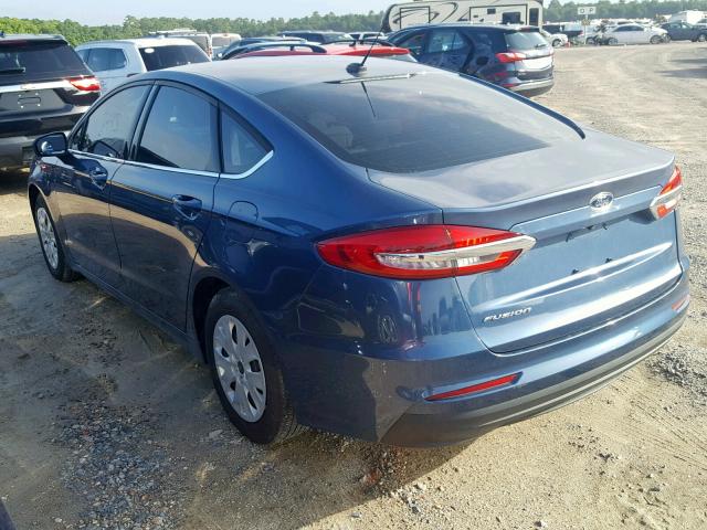 3FA6P0G73KR132106 - 2019 FORD FUSION S BLUE photo 3