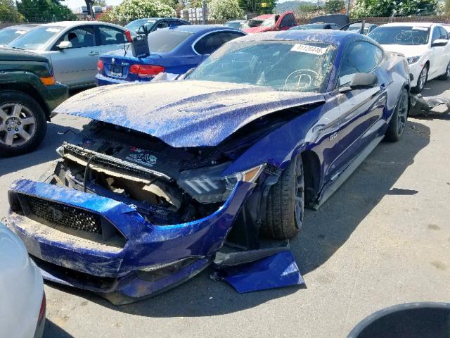 1FA6P8CF2F5434944 - 2015 FORD MUSTANG GT BLUE photo 2