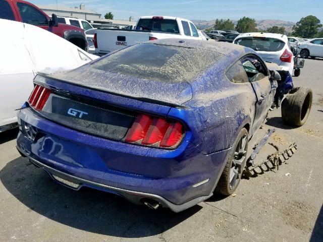 1FA6P8CF2F5434944 - 2015 FORD MUSTANG GT BLUE photo 4