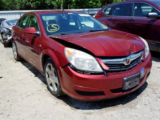 1G8ZS57B78F261344 - 2008 SATURN AURA XE RED photo 1