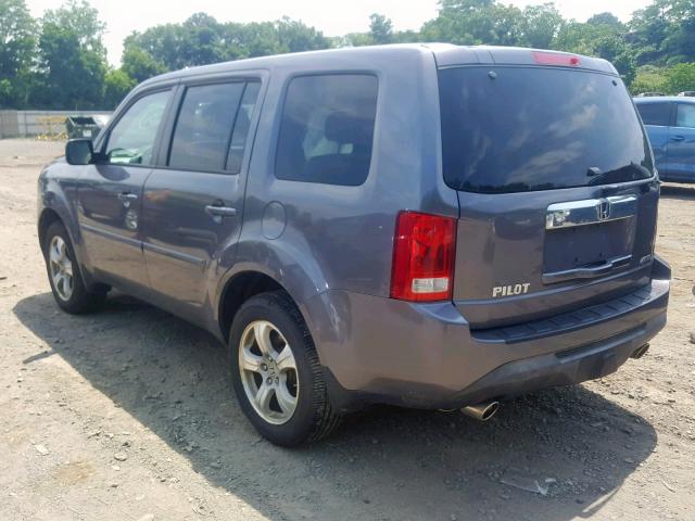 5FNYF4H75EB031487 - 2014 HONDA PILOT EXLN GRAY photo 3