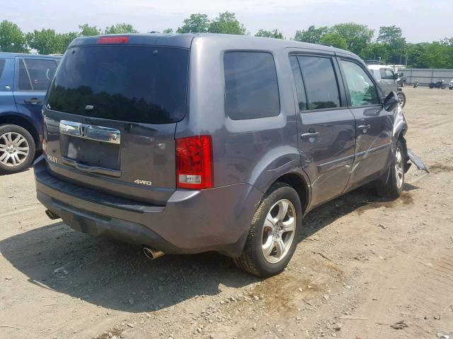 5FNYF4H75EB031487 - 2014 HONDA PILOT EXLN GRAY photo 4