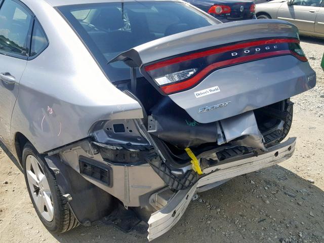 1C3CDFBB6FD351990 - 2015 DODGE DART SXT SILVER photo 9