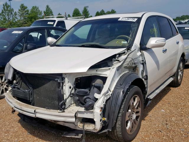 2HNYD28289H513959 - 2009 ACURA MDX WHITE photo 2