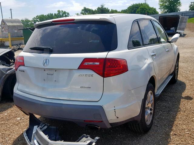 2HNYD28289H513959 - 2009 ACURA MDX WHITE photo 4