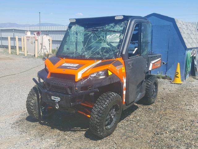 4XAUH9EA7DB606090 - 2013 POLARIS RANGER 900 ORANGE photo 2