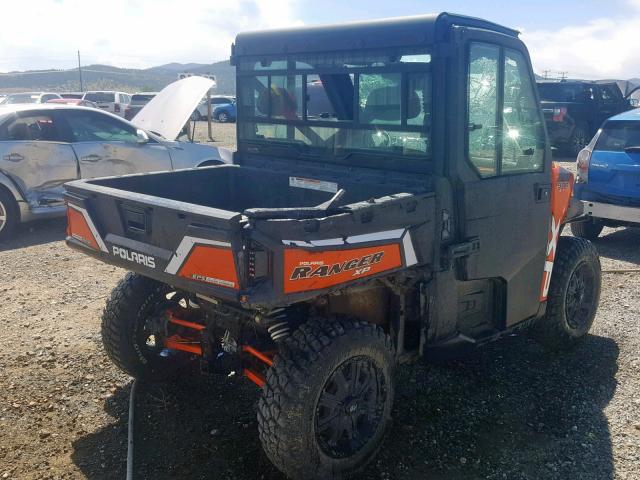 4XAUH9EA7DB606090 - 2013 POLARIS RANGER 900 ORANGE photo 4