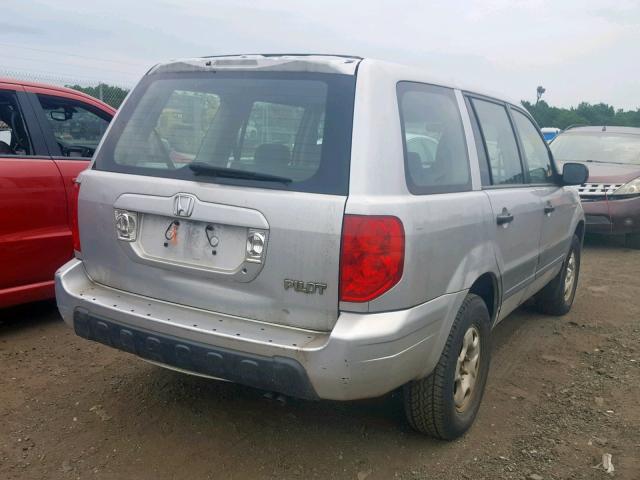 2HKYF18193H544394 - 2003 HONDA PILOT LX SILVER photo 4