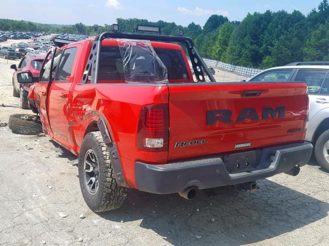 1C6RR7YT1GS386051 - 2016 RAM 1500 REBEL წითელი ფოტო 3