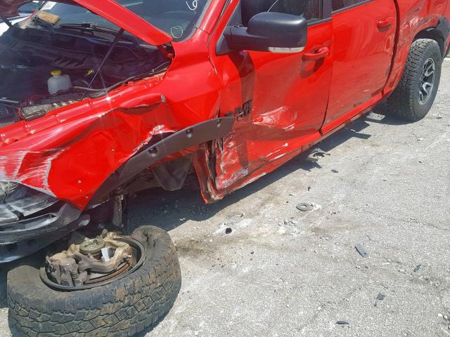 1C6RR7YT1GS386051 - 2016 RAM 1500 REBEL წითელი ფოტო 9