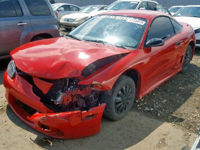 4A3AK24YXTE359225 - 1996 MITSUBISHI ECLIPSE RED photo 2