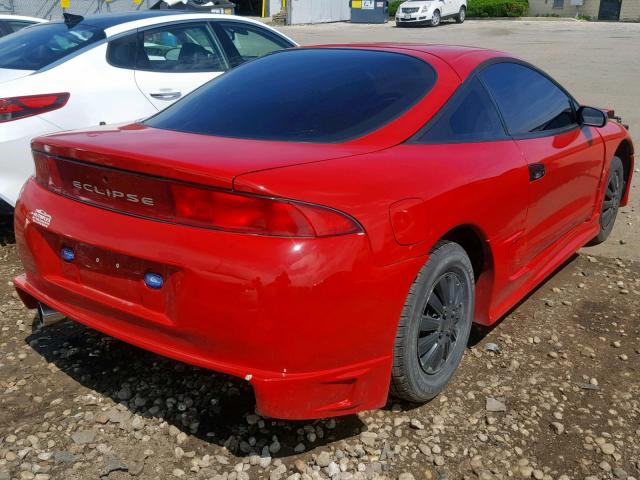 4A3AK24YXTE359225 - 1996 MITSUBISHI ECLIPSE RED photo 4