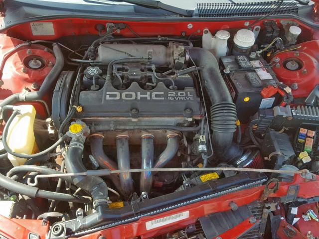 4A3AK24YXTE359225 - 1996 MITSUBISHI ECLIPSE RED photo 7